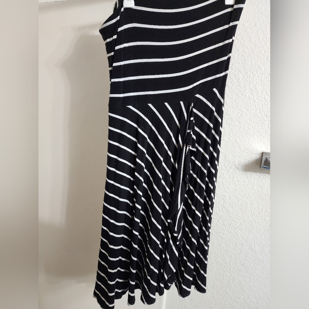 Ann Taylor Striped Strapless Dress